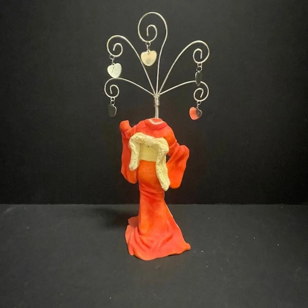 Vintage Modified Japanese Geisha Doll or Ningyo Decorative Note or Photo Holder